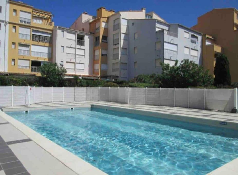 Studio - Residence Avec Piscine Agde Eksteriør billede